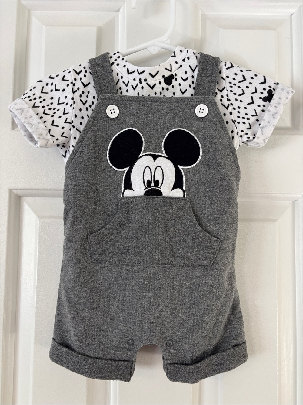 Disney Gray and White Mickey Mouse Matching Set